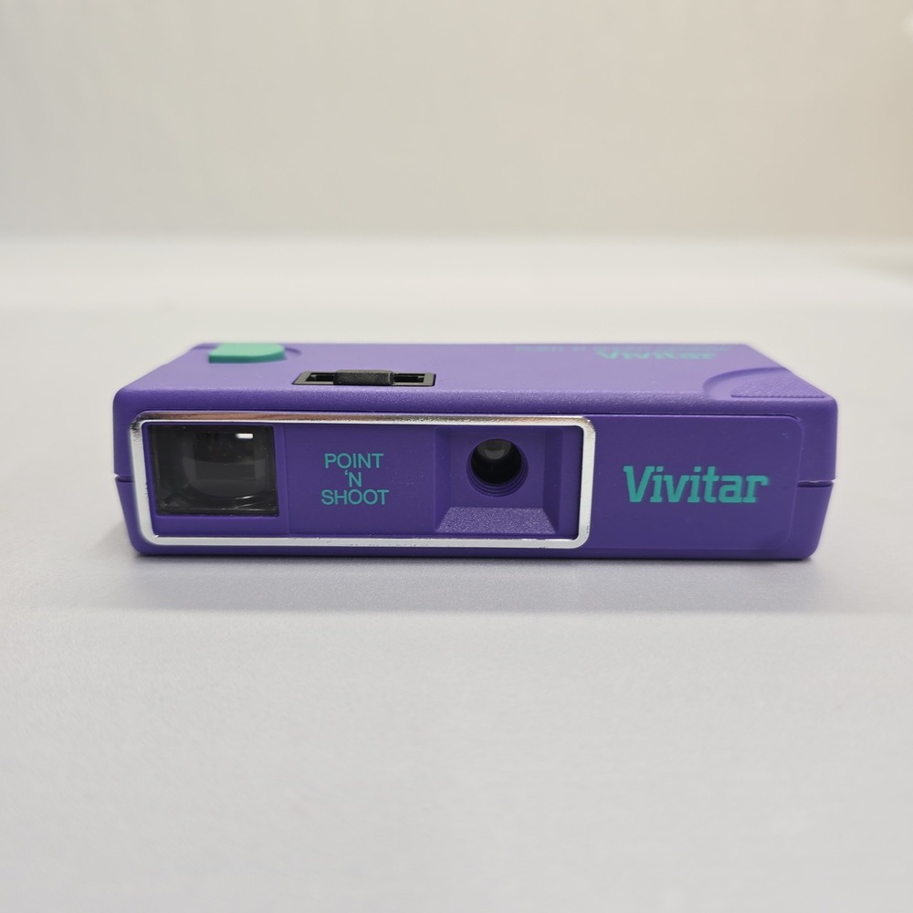 Vivitar Point N Shoot 35mm Film Camera Purple Vintage Retro Compact